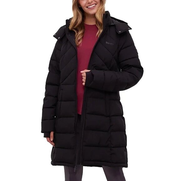 Bench Jackets & Blazers - Bench Women's XXL Black Quilted Hooded Puffer Coat Jck0248